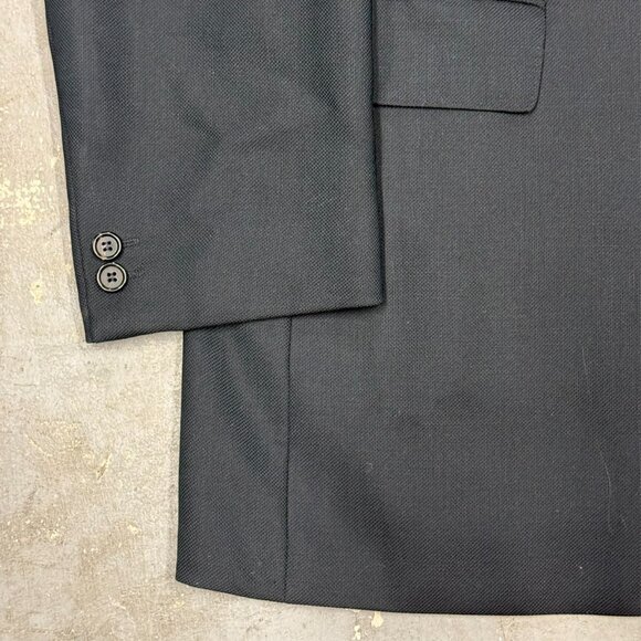 Hugo Boss Hopsack Blazer Wool Sport Coat Black "Tizian" 44L - Picture 4 of 11